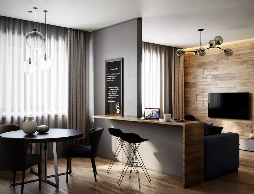 70+ မီးဖိုချောင် - living ည့်ခန်းဒီဇိုင်းစိတ်ကူးများ - Loft Style - အစစ်အမှန် interiors နှင့်အကြံပြုချက်များ၏ဓါတ်ပုံများ 8450_122