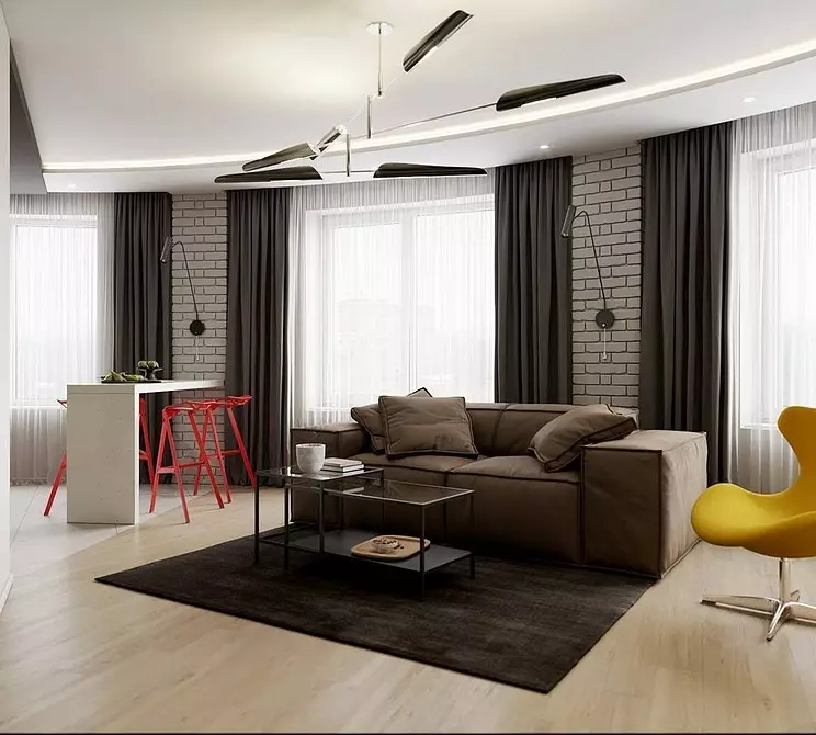 70+ virtuves dzīvojamās istabas dizaina idejas bēniņu stilā - īstu interjeru fotogrāfijas un padomi 8450_123