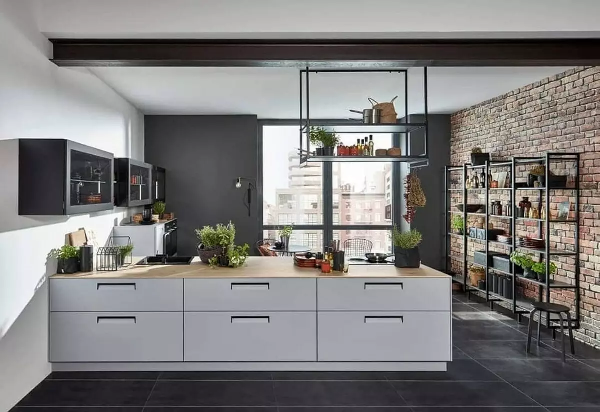 70+ Mutfak-Oturma Odası Tasarım Fikirleri Loft tarzı - Gerçek Interiors ve İpuçları fotoğrafları 8450_127