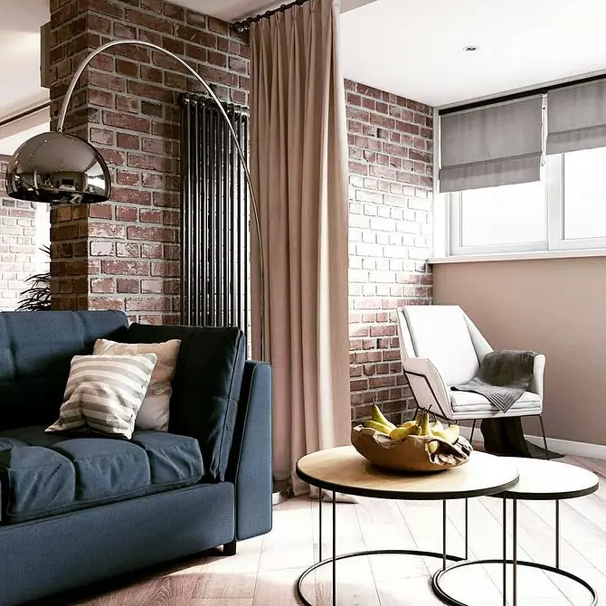 70+ Kitchen-Living Room Dezajno Ideoj en subtegmenta stilo - Fotoj de Realaj Internoj kaj Konsiletoj 8450_13