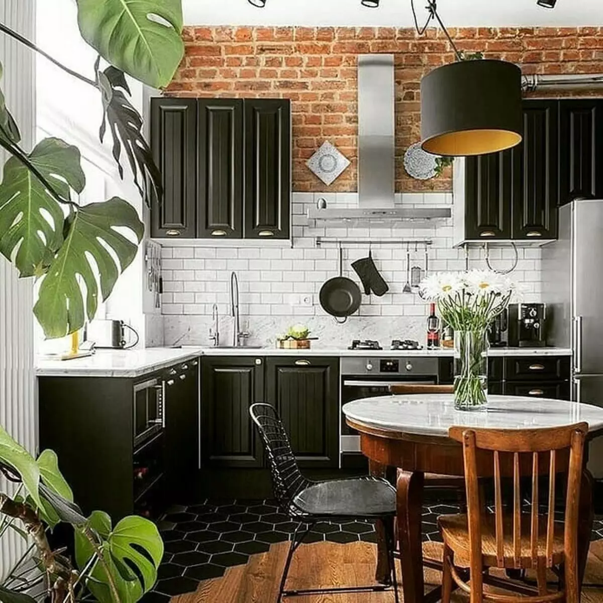 70+ ایده های طراحی اتاق آشپزخانه اتاق نشیمن در سبک Loft - عکس های داخلی و راهنمایی واقعی 8450_141