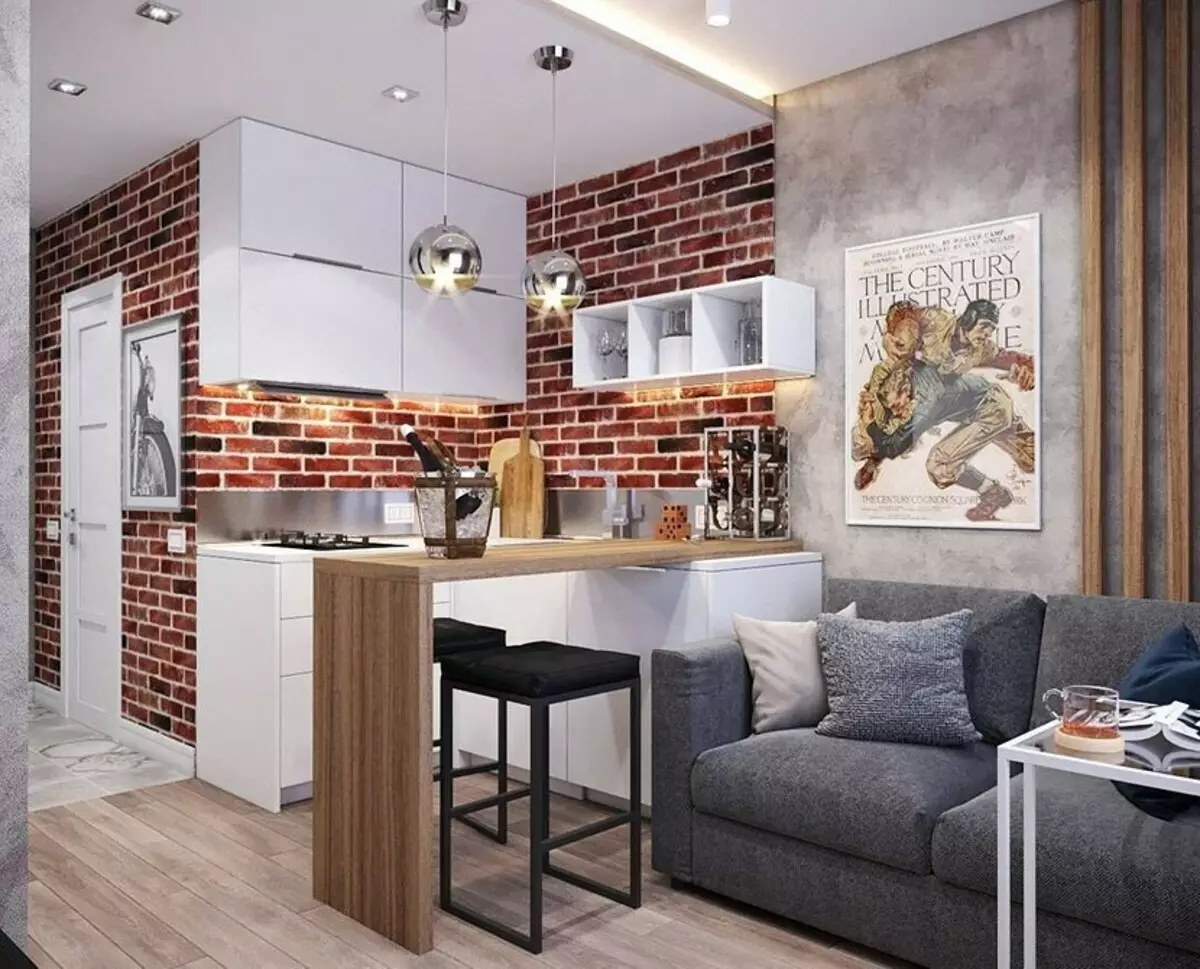 70+ virtuves dzīvojamās istabas dizaina idejas bēniņu stilā - īstu interjeru fotogrāfijas un padomi 8450_142