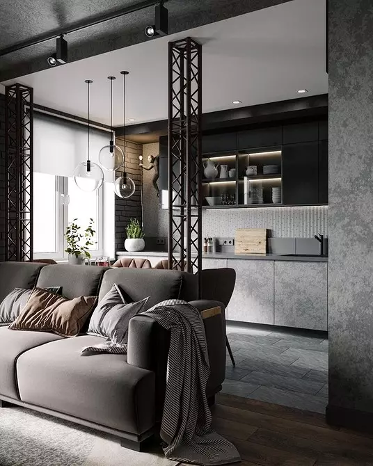 70+ ایده های طراحی اتاق آشپزخانه اتاق نشیمن در سبک Loft - عکس های داخلی و راهنمایی واقعی 8450_145