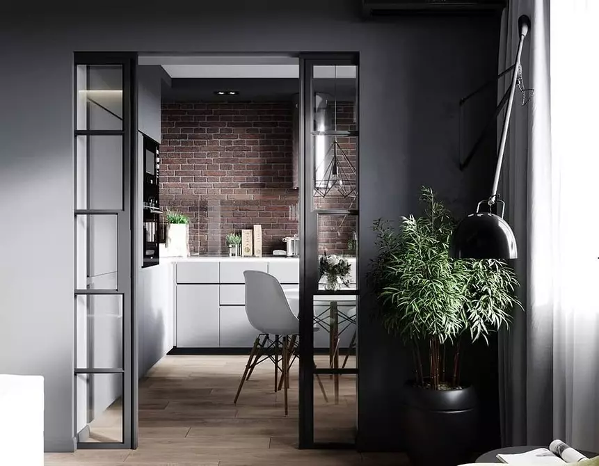 70+ Kitchen-Salon Design Idées de conception dans le style LOFT - Photos de vrais intérieurs et astuces 8450_149