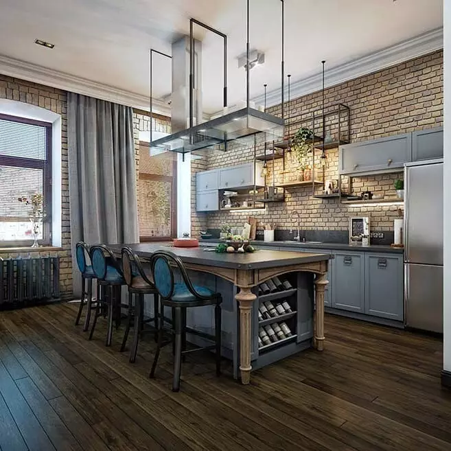 70+ ایده های طراحی اتاق آشپزخانه اتاق نشیمن در سبک Loft - عکس های داخلی و راهنمایی واقعی 8450_160