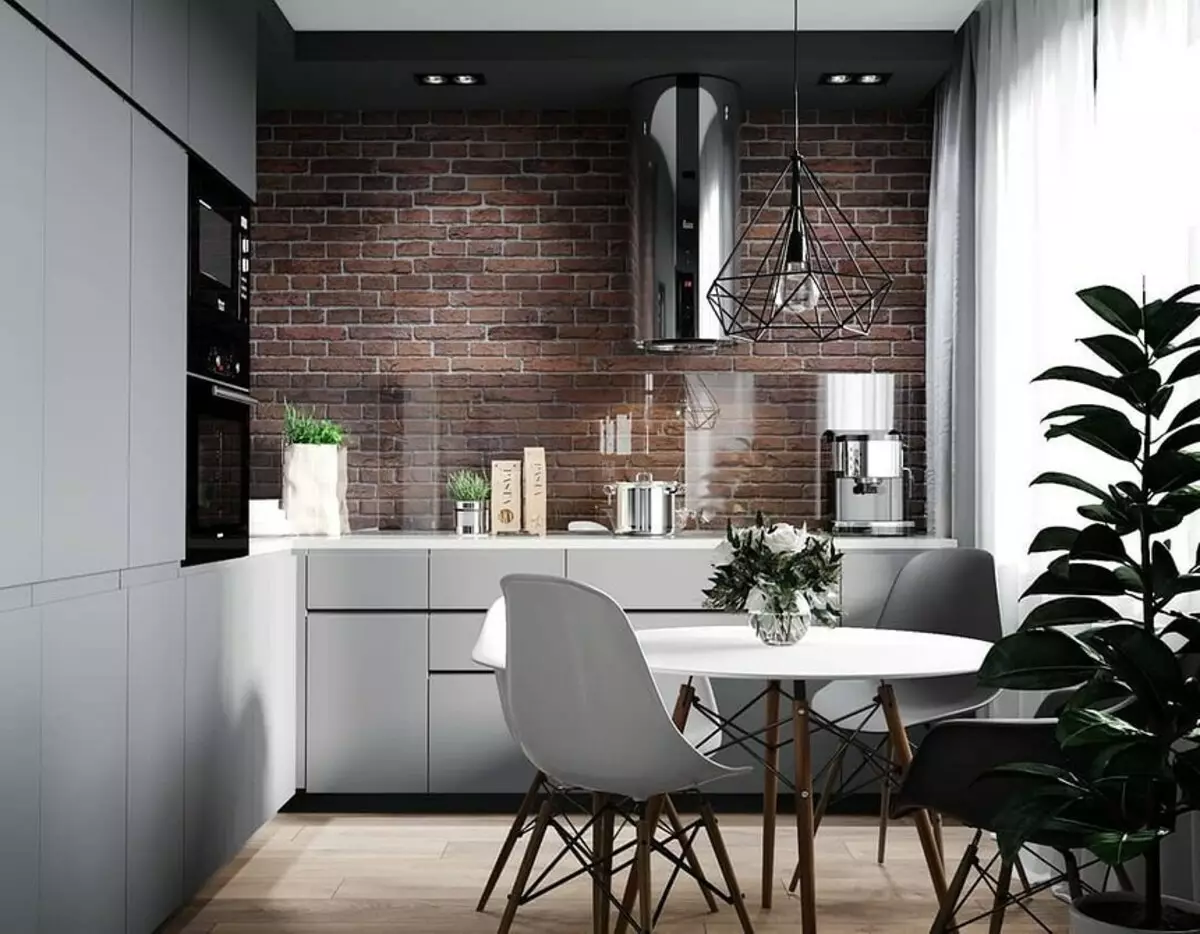 70+ Kitchen-Living Room Dezajno Ideoj en subtegmenta stilo - Fotoj de Realaj Internoj kaj Konsiletoj 8450_30