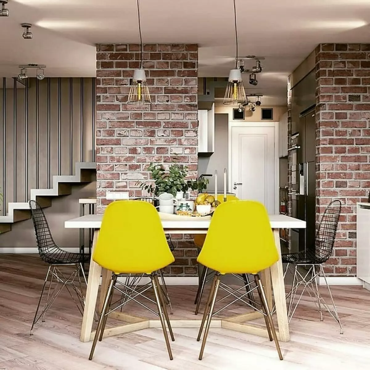 70+ Kitchen-Salon Design Idées de conception dans le style LOFT - Photos de vrais intérieurs et astuces 8450_48