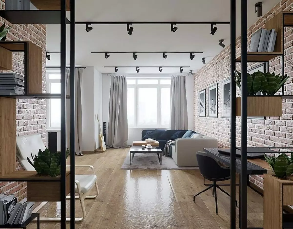 70+ virtuves dzīvojamās istabas dizaina idejas bēniņu stilā - īstu interjeru fotogrāfijas un padomi 8450_67