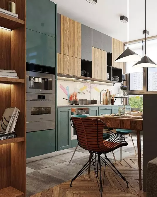 70+ Mutfak-Oturma Odası Tasarım Fikirleri Loft tarzı - Gerçek Interiors ve İpuçları fotoğrafları 8450_99