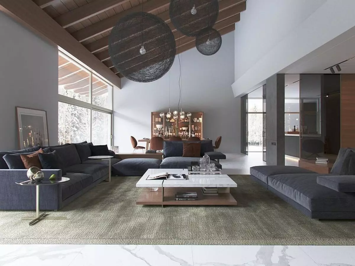Skabe en minimalisme stue design: selection tips til efterbehandling, møbler og indretning 8456_104