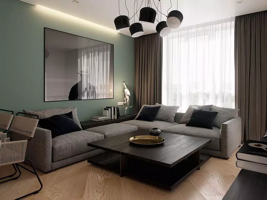 Meitsje in minimalisme Living Room Design: Seleksje Tips foar ôfwurking, meubels en dekor 8456_106