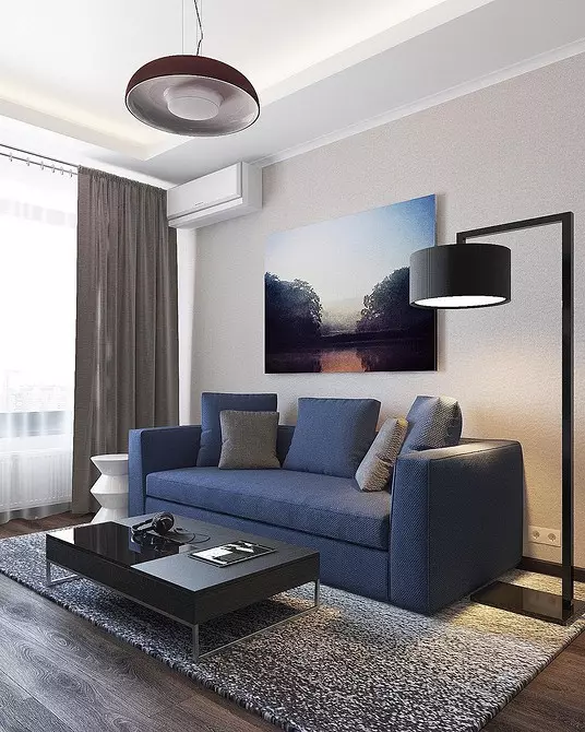 Loo minimalismi elutoa disain: valiku näpunäited viimistlemiseks, mööbel ja sisekujundus 8456_113
