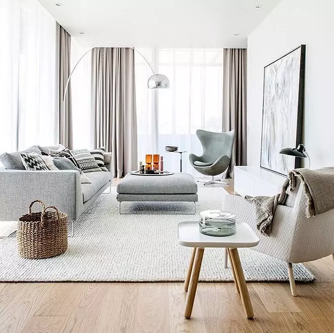 Creeu un disseny del minimalisme: consells de selecció per a acabats, mobles i decoració 8456_114