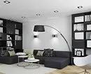 Skabe en minimalisme stue design: selection tips til efterbehandling, møbler og indretning 8456_128