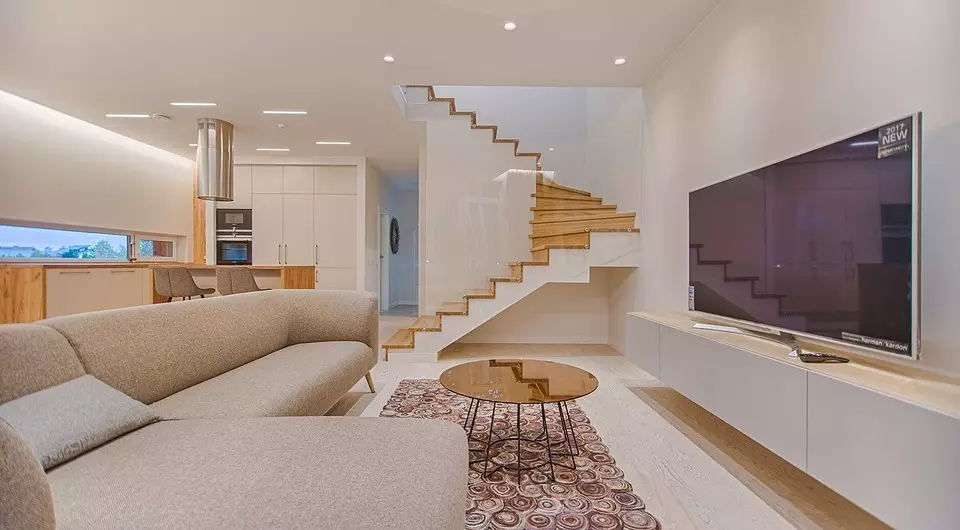 Skabe en minimalisme stue design: selection tips til efterbehandling, møbler og indretning