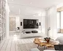 Loo minimalismi elutoa disain: valiku näpunäited viimistlemiseks, mööbel ja sisekujundus 8456_54