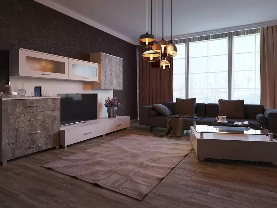 Loo minimalismi elutoa disain: valiku näpunäited viimistlemiseks, mööbel ja sisekujundus 8456_61