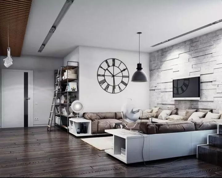 Skabe en minimalisme stue design: selection tips til efterbehandling, møbler og indretning 8456_62