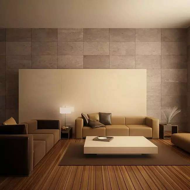 Meitsje in minimalisme Living Room Design: Seleksje Tips foar ôfwurking, meubels en dekor 8456_86