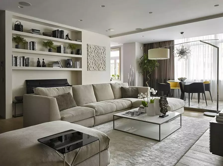 Creeu un disseny del minimalisme: consells de selecció per a acabats, mobles i decoració 8456_94