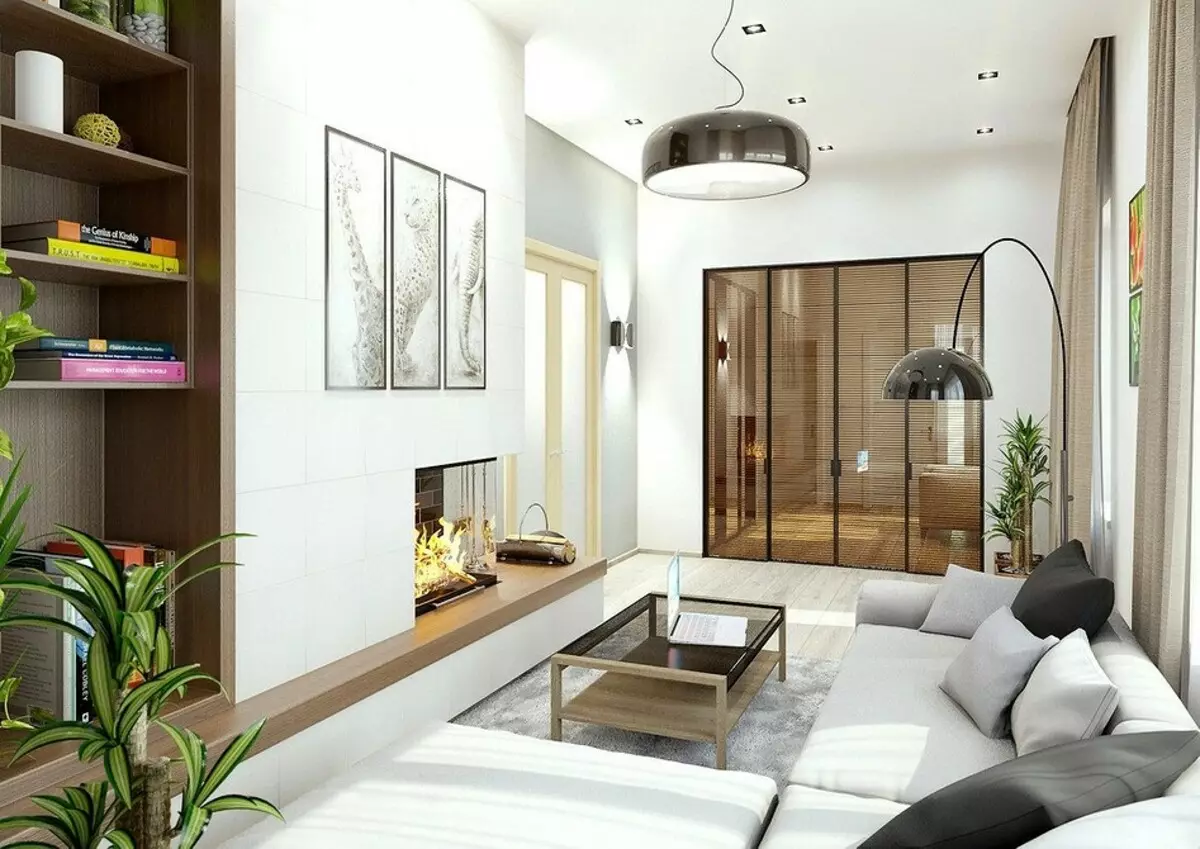 Meitsje in minimalisme Living Room Design: Seleksje Tips foar ôfwurking, meubels en dekor 8456_97