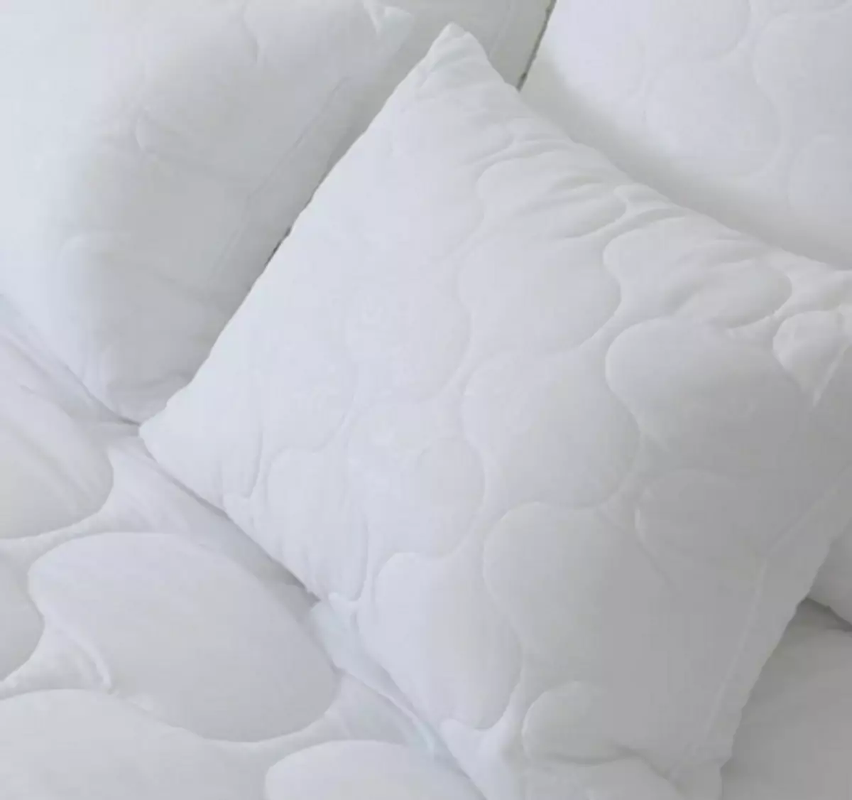 Pillow with microfiber case with filler imitating down