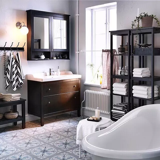 אנו מציירים חדר אמבטיה בסגנון סקנדינבי ב 4 שלבים 8484_90