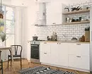 Gyakorlati vagy gyönyörű: A konyha belseje a homlokzatokkal 