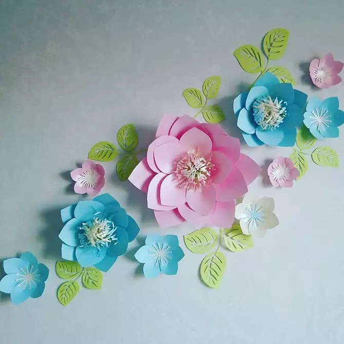 4 formas simples de hacer flores de papel en la pared 8585_39