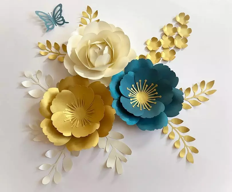 4 једноставна начина да направите папирнате цвеће на зиду 8585_46