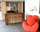 Dinto namin ang kusina-living room na may bar counter: Mga tip para sa pagpili ng zoning at furniture 8587_12