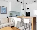 We decore de keuken-woonkamer met bar-teller: tips voor zonering en meubelselectie 8587_78