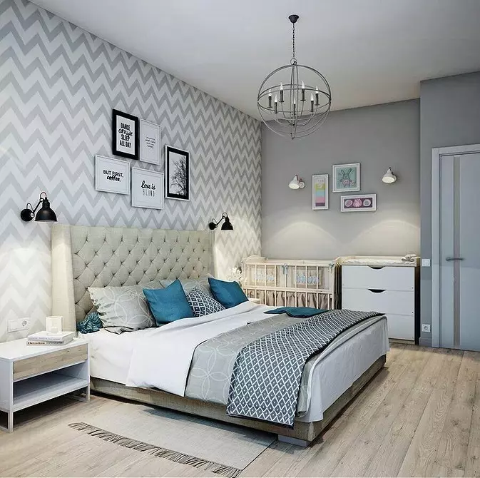 What Wallpaper Sarudza yeBedroom: Basic maonero uye mafashoni maitiro 8595_10