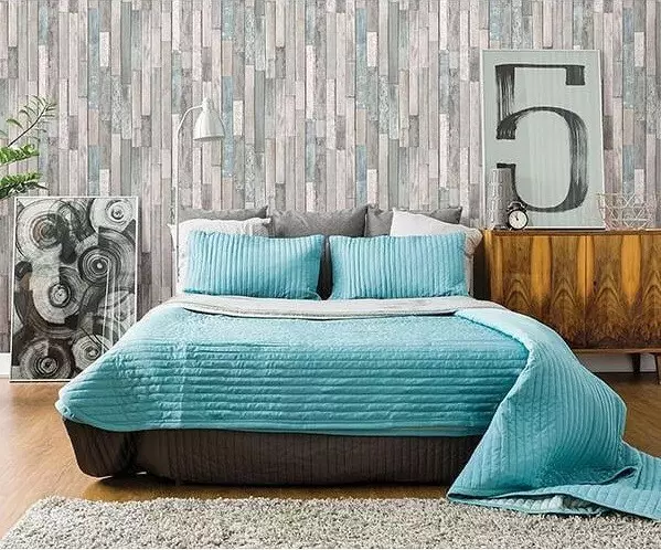 Hokker wallpaper Select foar sliepkeamer: Basis werjeften en moade trends 8595_101