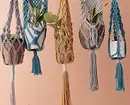 Mula sa mga kurtina hanggang sa muwebles: 13 variant ng Macrame Decor 8603_124