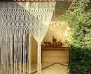 ფარდებიდან ავეჯით: Macrame Decor- ის 13 ვარიანტი 8603_201