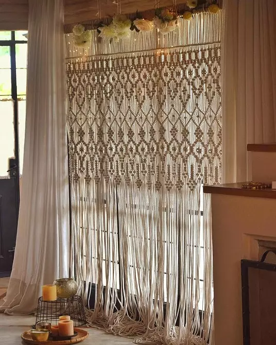 מ וילונות לריהוט: 13 גרסאות של Macrame Decor 8603_212