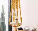 ფარდებიდან ავეჯით: Macrame Decor- ის 13 ვარიანტი 8603_232