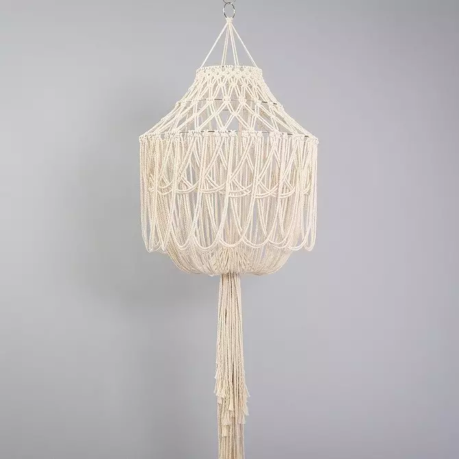 ფარდებიდან ავეჯით: Macrame Decor- ის 13 ვარიანტი 8603_28