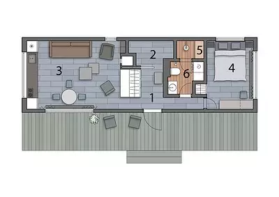 Cari untuk pelancong: rumah modular yang boleh bergerak dengan pemilik 8716_48