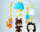 6 cute mobiles para sa mga bata, na maaaring gawin gamit ang iyong sariling mga kamay 8741_21