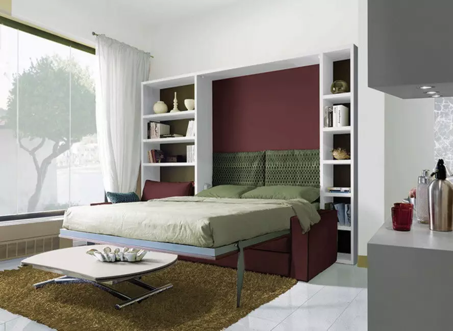 Bed inkorporat fil closet: Għamara oġġett funzjonali jew xiri inutli? 8747_13