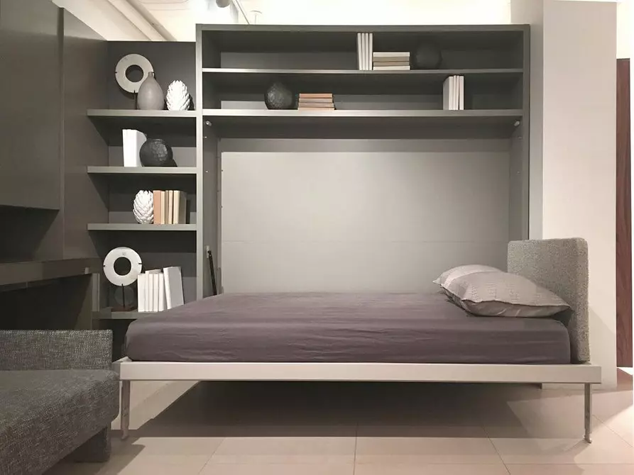 Bed inkorporat fil closet: Għamara oġġett funzjonali jew xiri inutli? 8747_37