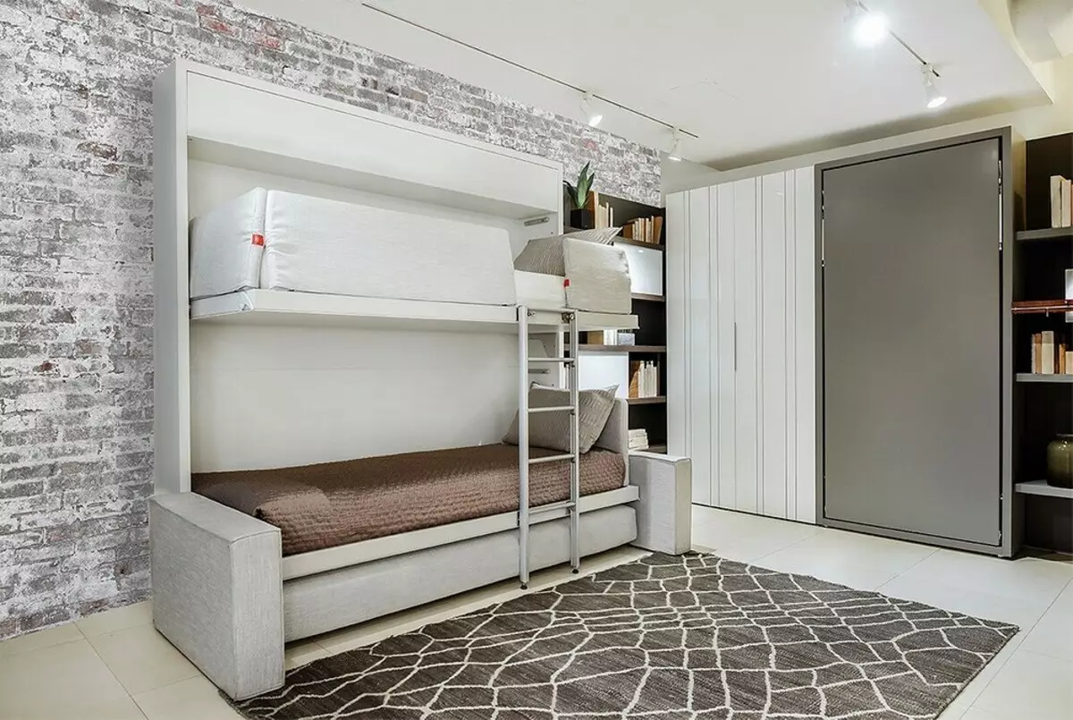 クローゼットに埋め込まれたベッド：家具機能オブジェクトまたは無駄な購入？ 8747_47