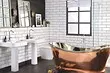 Loft Banyo otağı: material və aksesuarların seçilməsi üçün bələdçi