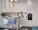 تصميم المطبخ الزاوية مع شريط عداد: ميزات التخطيط و 50+ صور للإلهام 8808_61