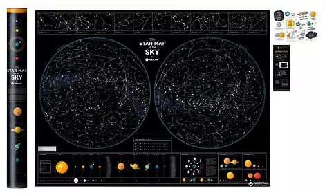 Карта нічного неба Star map of the sky