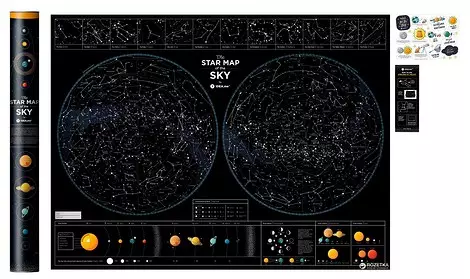 Night Sky Map Star Mapa ng Sky.