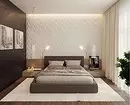 We stellen het slaapkamerontwerp op met stretch plafonds: tips en 50 voorbeelden 8872_51