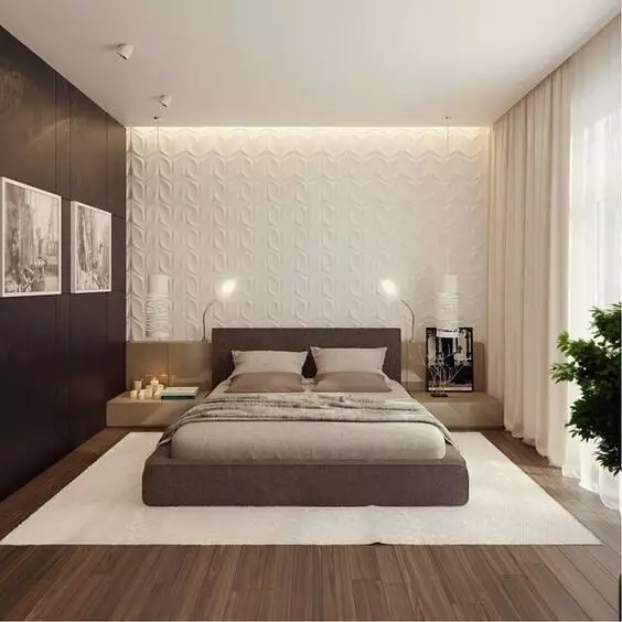 We draw up the bedroom design with stretch ceilings: tips and 50 examples 8872_54